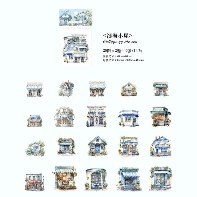 Little House Series Decorative Sticker - Journal Carnival