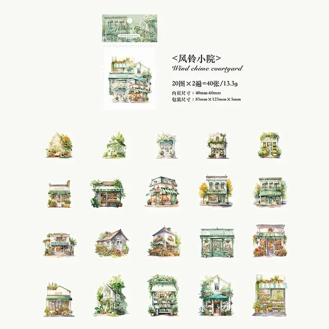 Little House Series Decorative Sticker - Journal Carnival