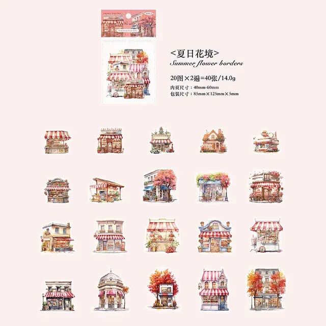 Little House Series Decorative Sticker - Journal Carnival