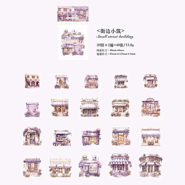Little House Series Decorative Sticker - Journal Carnival