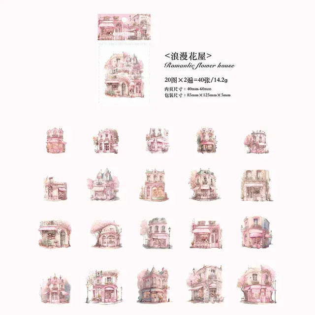 Little House Series Decorative Sticker - Journal Carnival