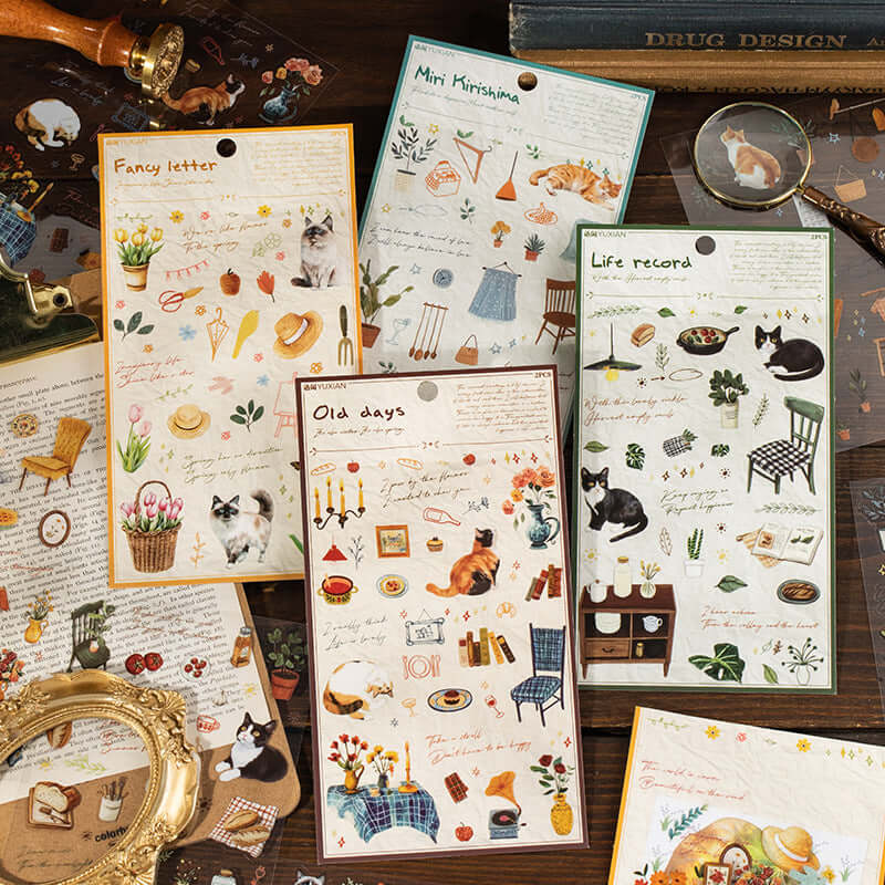 Daily life elements pet sticker sheets