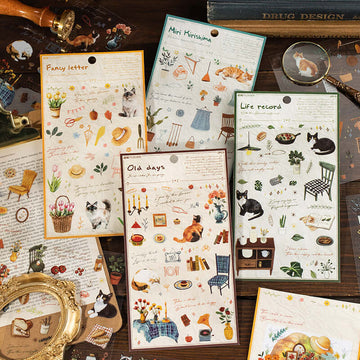 Daily life elements pet sticker sheets