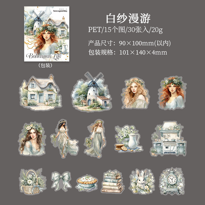 Bohemian Life Series sticker - Journal Carnival