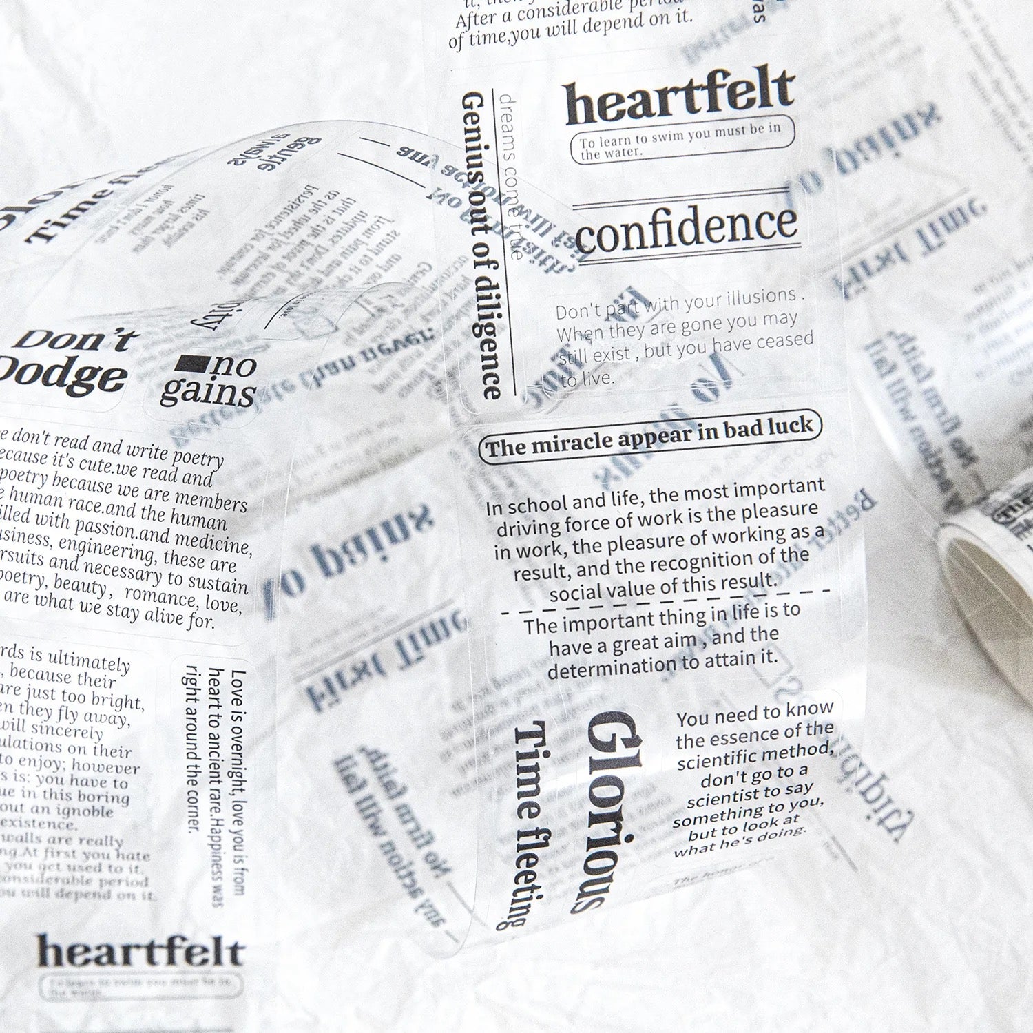 Life is a poem Series Die Cut Pet Tape - Journal Carnival