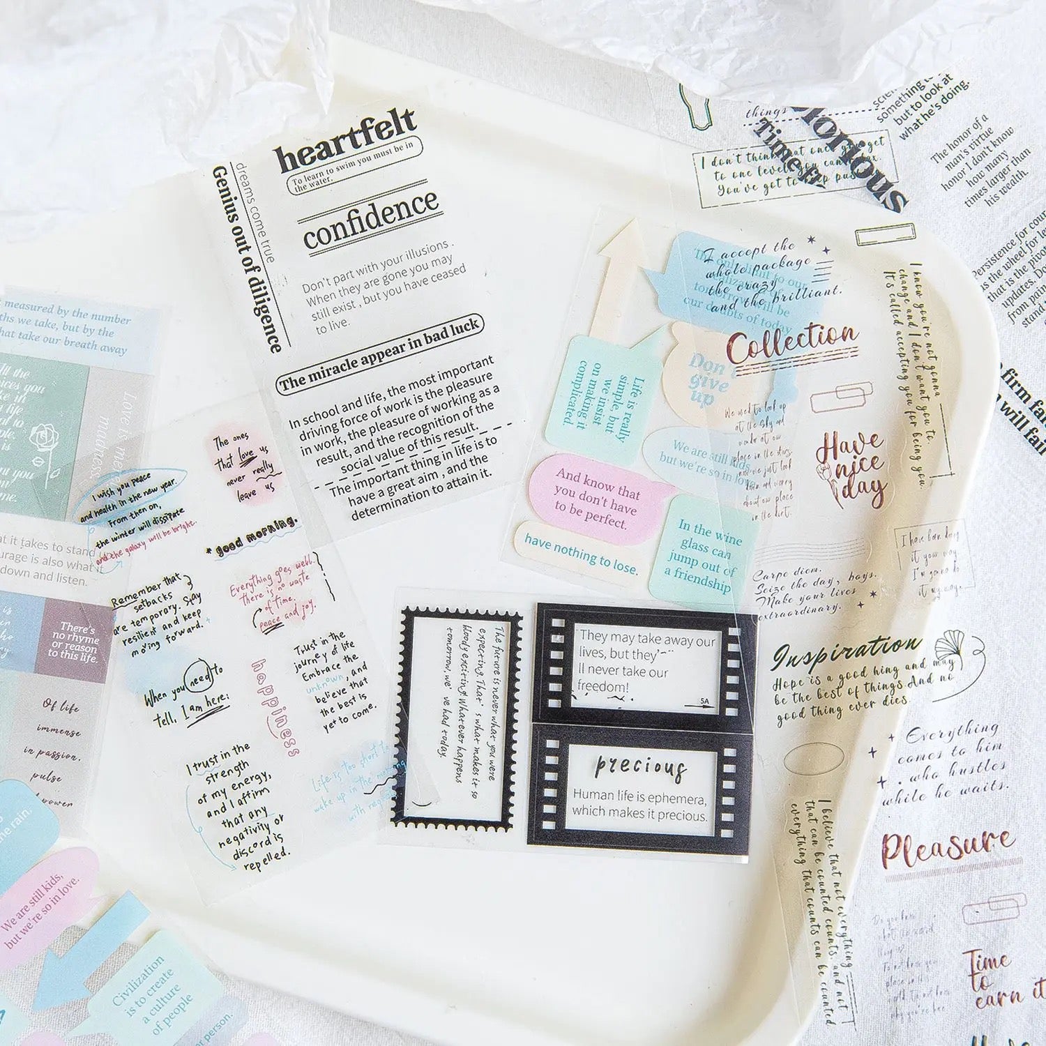 Life is a poem Series Die Cut Pet Tape - Journal Carnival