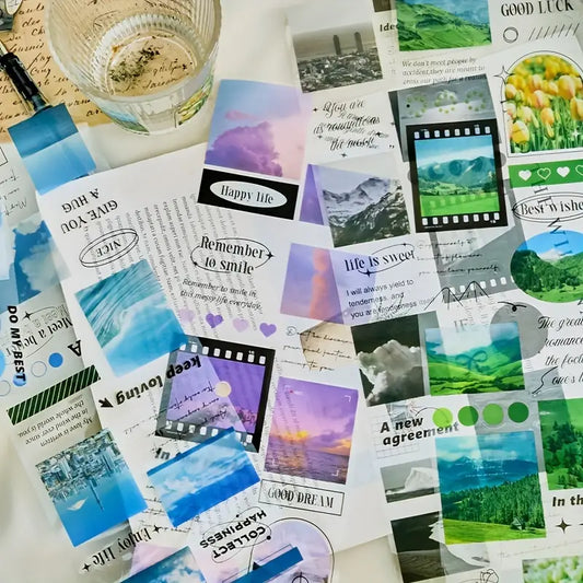 Heartwarming Diary Series Landscape Die cut Pet Tape