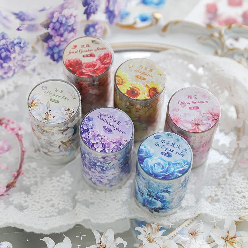 Four Seasons Flower Series PET Tape - Journal Carnival