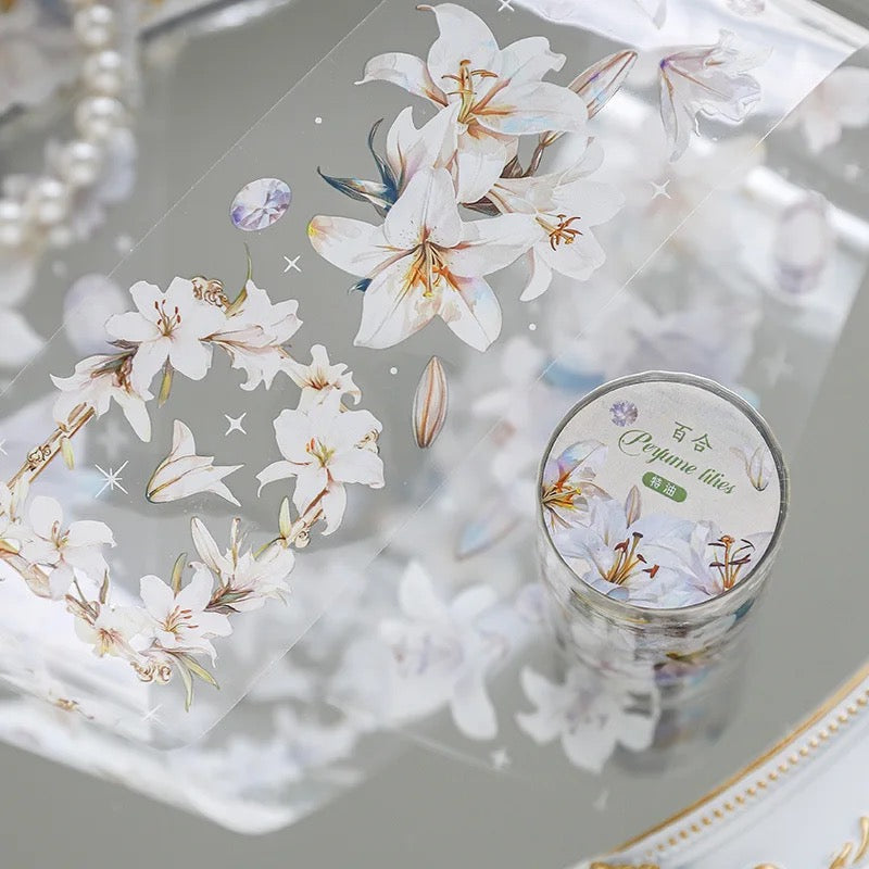 Four Seasons Flower Series PET Tape - Journal Carnival