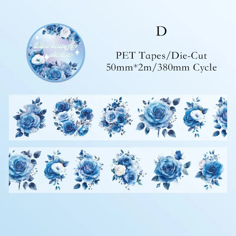 Colorful butterfly flower rhyme Series Pet Tape - Journal Carnival