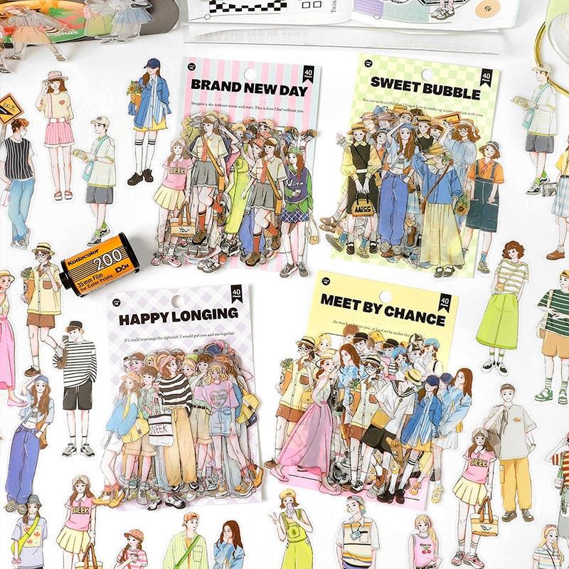 All I See is You Korean Style Character Sticker Pack - Journal Carnival