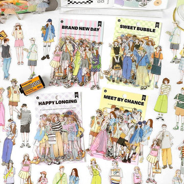 All I See is You Korean Style Character Sticker Pack - Journal Carnival