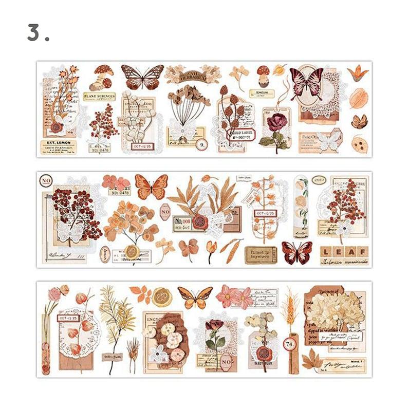 Vintage Nature Sticker Strips Set - Journal Carnival