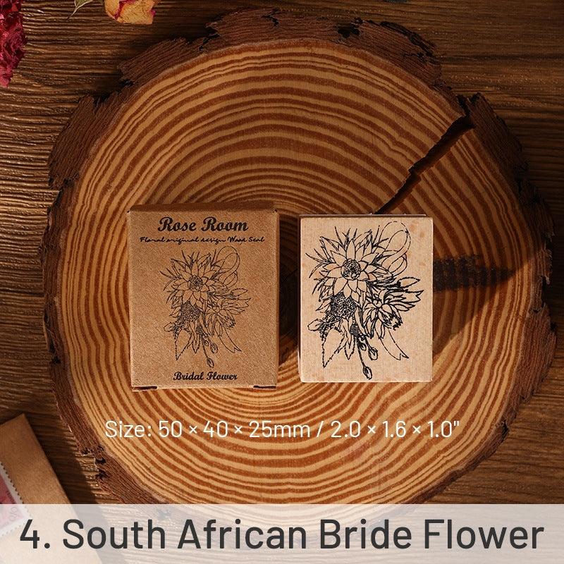 Rose Book Collection Vintage Wooden Rubber Stamp - Journal Carnival