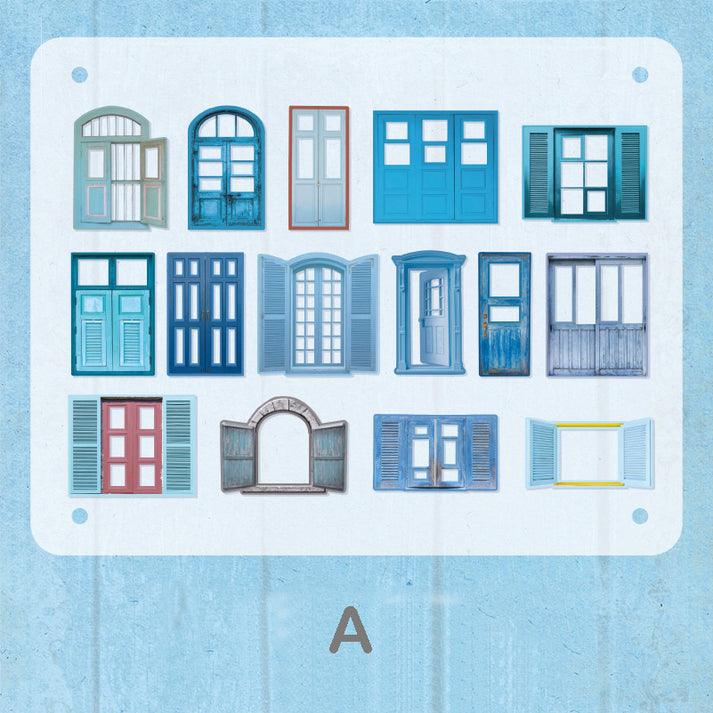 Retro Hollow Out Door & Window Journal Stickers - Journal Carnival