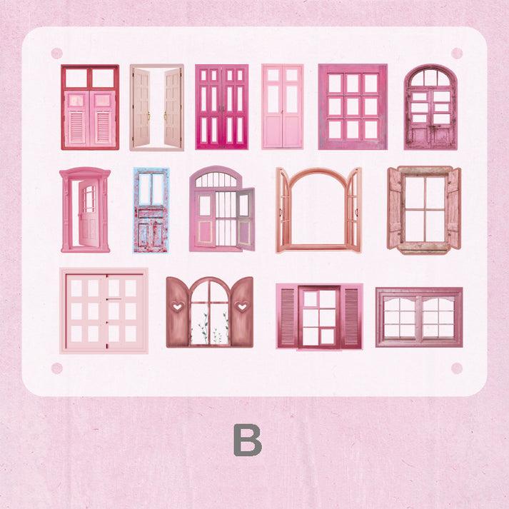 Retro Hollow Out Door & Window Journal Stickers - Journal Carnival