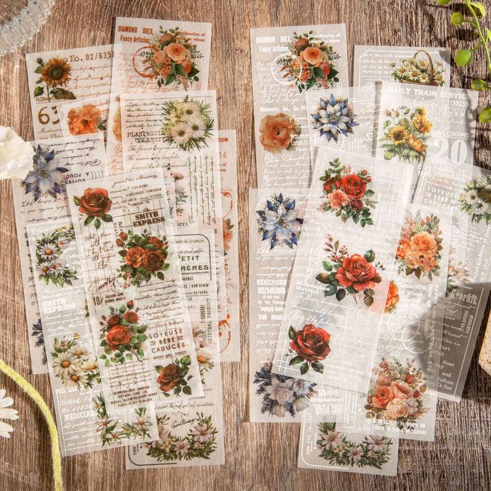 Flower rhyme manuscript series Memo Papers - Journal Carnival