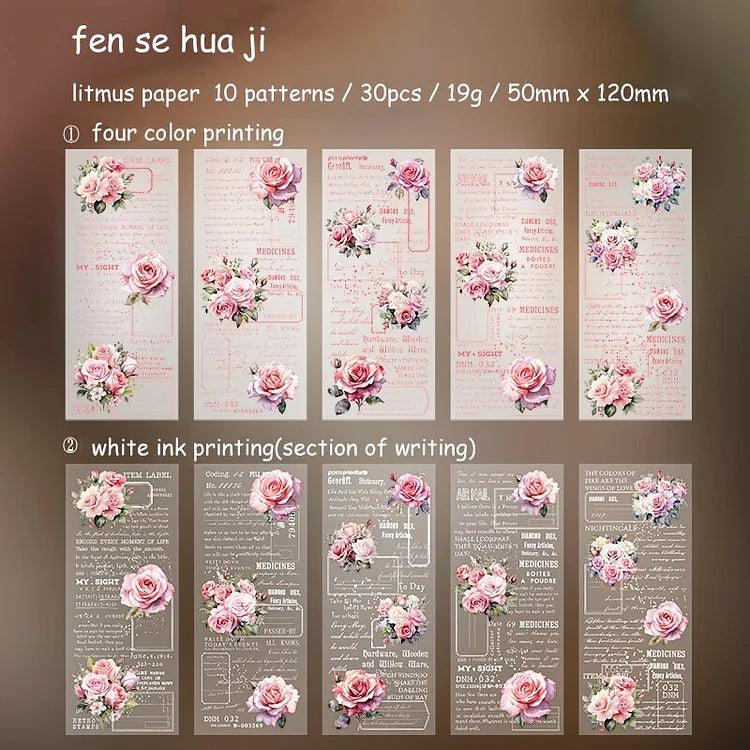 Flower rhyme manuscript series Memo Papers - Journal Carnival