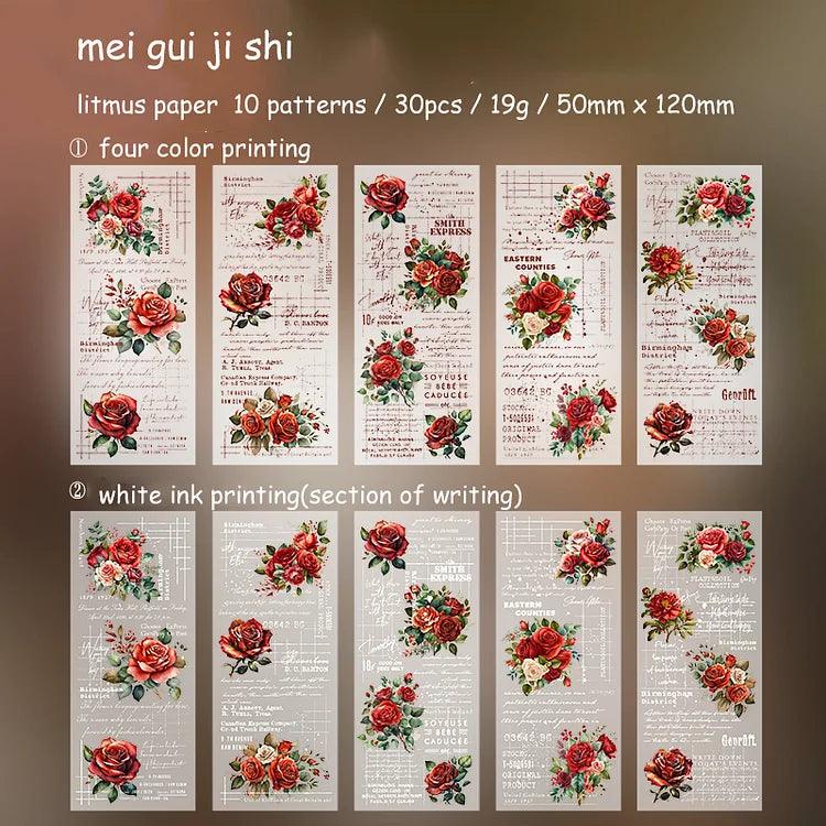 Flower rhyme manuscript series Memo Papers - Journal Carnival