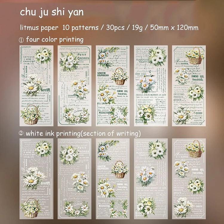 Flower rhyme manuscript series Memo Papers - Journal Carnival
