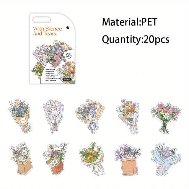 Romantic blessing Series Flower Stickers - Journal Carnival