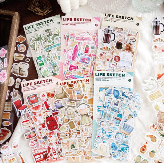 Life sketches series sticker