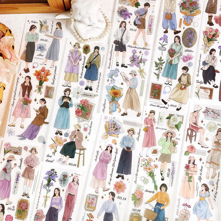 The world is romantic series Girl sticker - Journal Carnival