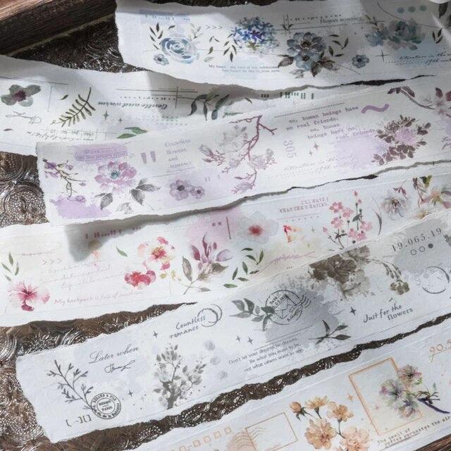 Magic Flower Light Ink Series Japanese WashiTape - Journal Carnival