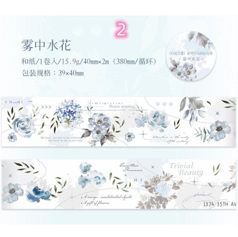 Magic Flower Light Ink Series Japanese WashiTape - Journal Carnival