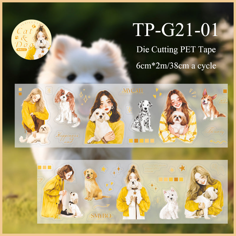 Kitten and Puppy Series Die cut pet tape - Journal Carnival