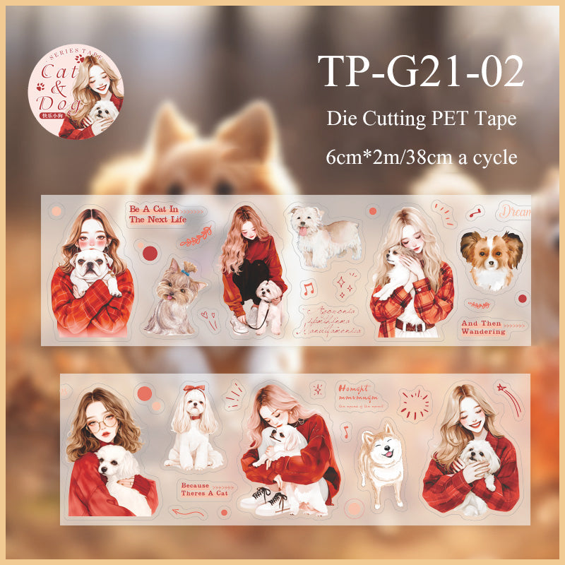 Kitten and Puppy Series Die cut pet tape - Journal Carnival
