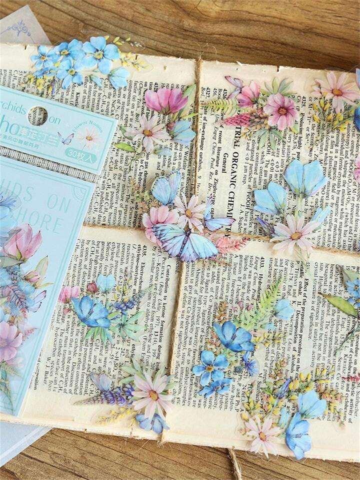 Aesthetic Pet Flower Stickers - Journal Carnival