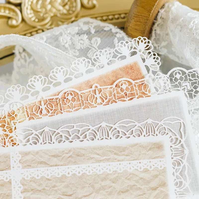Art Collage Lace Notes - Journal Carnival