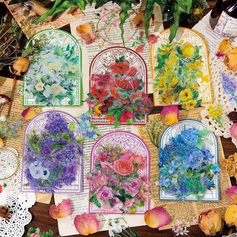 Botanical Flower Pet Stickers - Journal Carnival