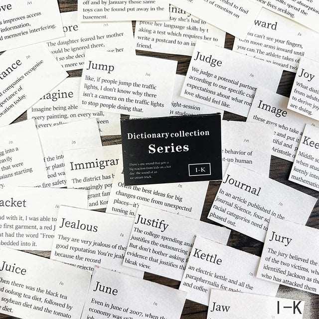 Dictionary Collection Pocket Sticker Book - Journal Carnival
