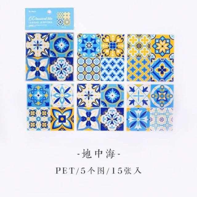 China Pattern Porcelain Stickers - Journal Carnival
