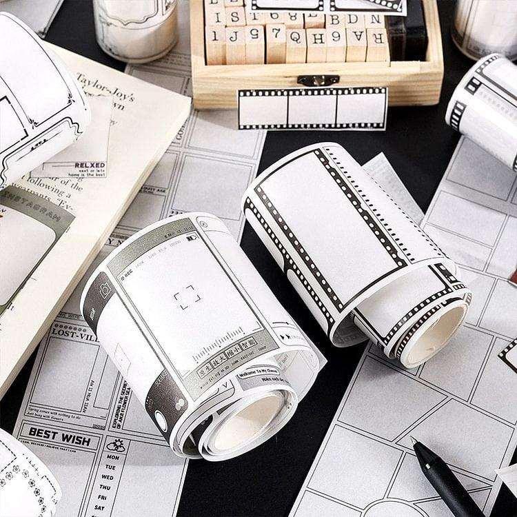 Classic Movie Letter Frame Series Washi Tape - Journal Carnival