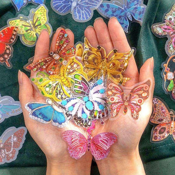 Crystal Butterfly Series Stickers