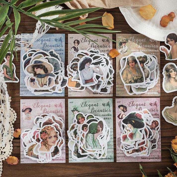 Elegant beauties Series girl sticker - Journal Carnival
