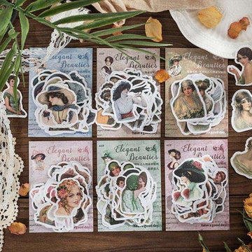Elegant beauties Series girl sticker - Journal Carnival
