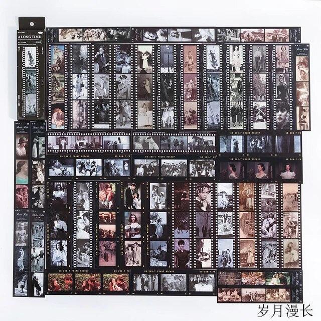 Retro Movie Clips stripe Stickers - Journal Carnival