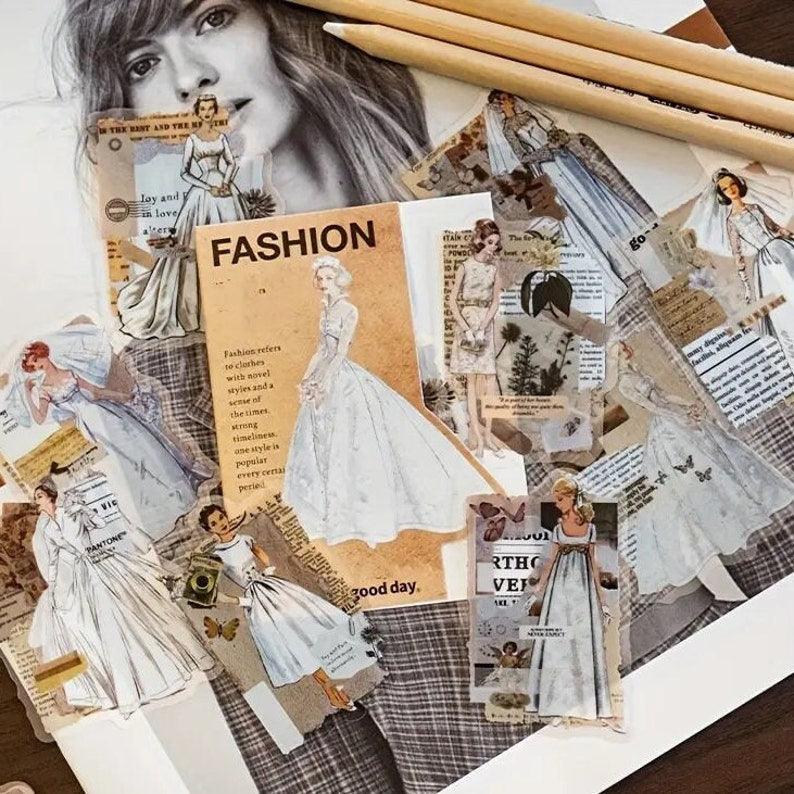 Vintage Fashion Character Stickers - Journal Carnival