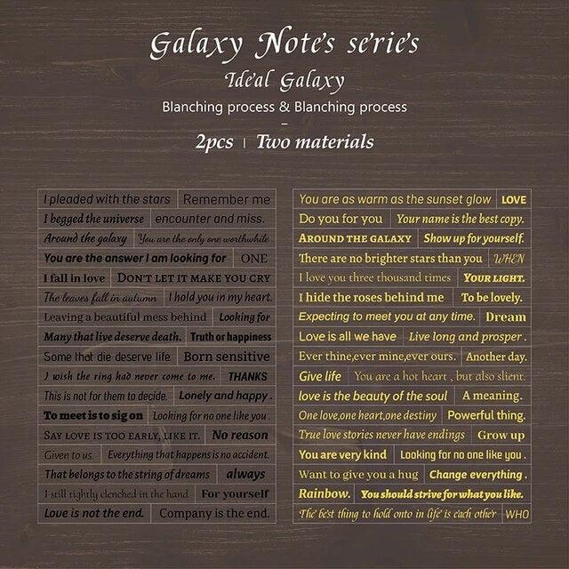 Galaxy Note Series Phrase Sticker - Journal Carnival