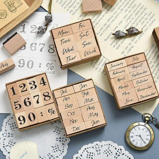 Schedule Weekly/Monthly/Daily Wooden Stamps