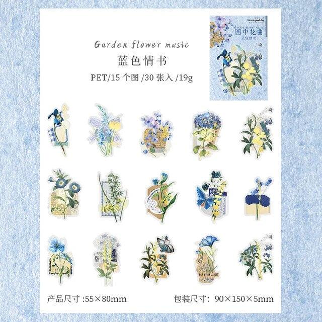 Vintage Brozning Flower Sticker - Journal Carnival