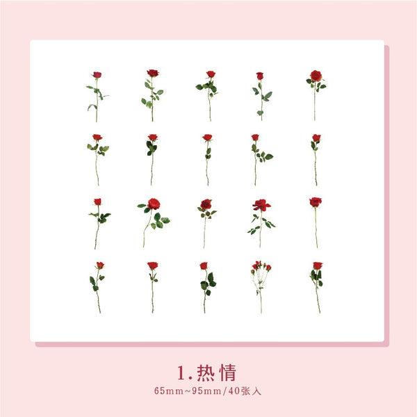 Decorative Flower Stickers - Journal Carnival