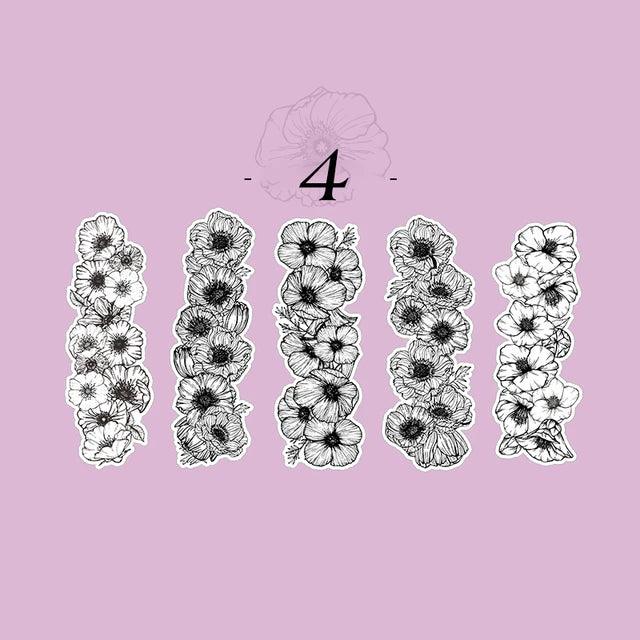 Vintage Die-Cut Floral Stickers - Journal Carnival
