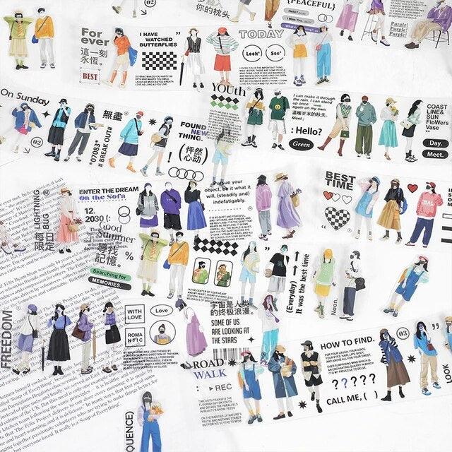 Magazine Style Street Series Character Sticker - Journal Carnival