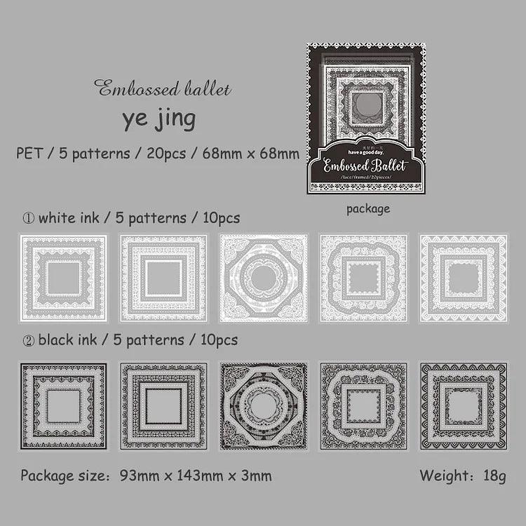 Lace Border Die Cut Pet Sticker - Journal Carnival