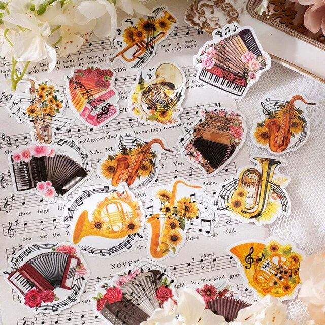 String Musical Instruments Sticker Musical Instruments Crystal Paper Sticker